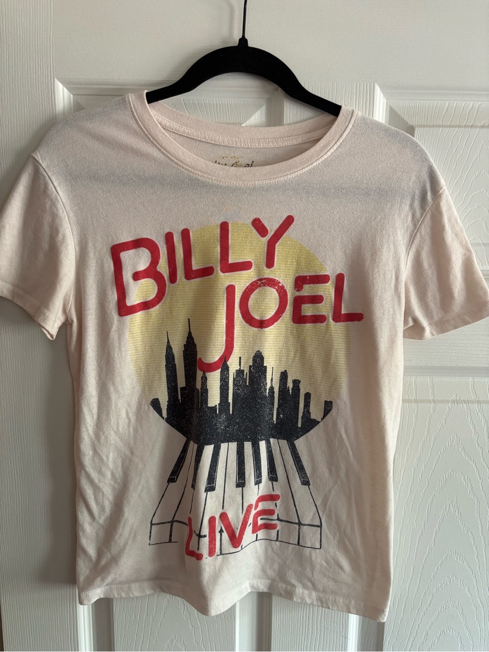 Billy Joel Live short sleeve concert t shirt white women's size S